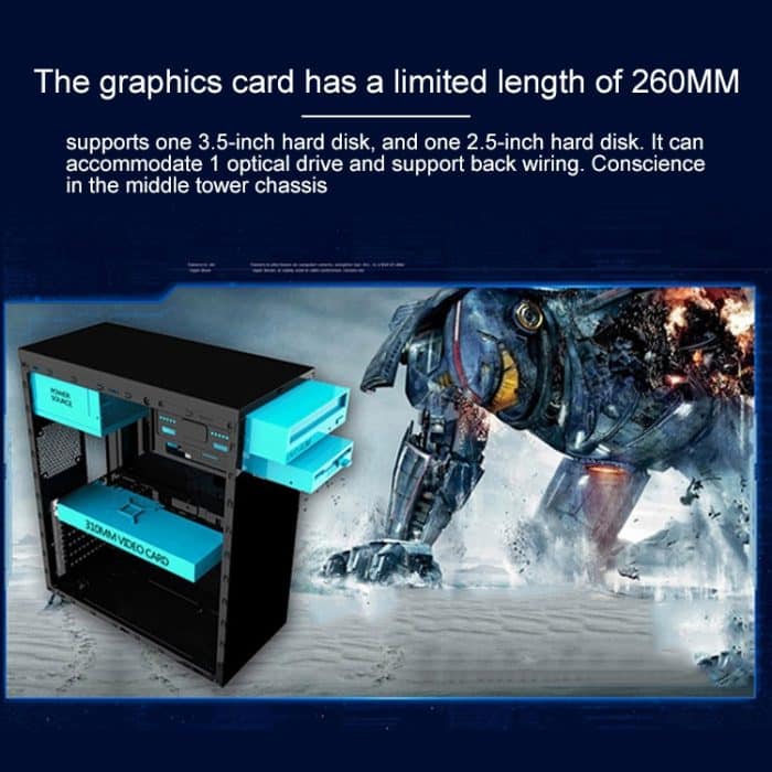 Xintianyi USB 2.0 Hauptgehäuse 398 x 195 x 461 mm M-ATX/ATX/Mini-ITX PC-Desktop-Computergehäuse, Xintianyi (Black), Xintianyi (White) – Bild 6