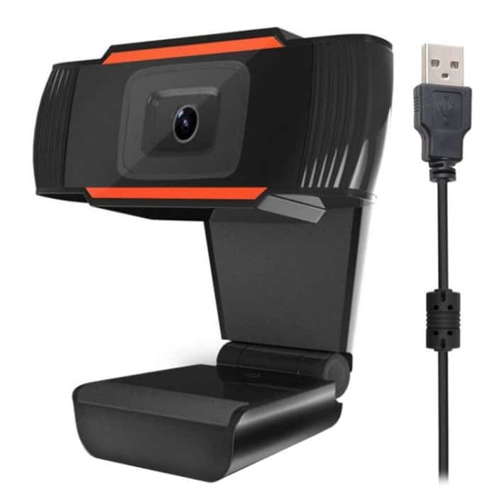 PC3452E.jpg A870 480P Pixel HD 360 Grad WebCam USB 2.0 PC-Kamera mit Mikrofon für Skype-Computer PC Laptop, Kabellänge: 1,4 m, A870 (Orange), A870 (Black) – Bild 1