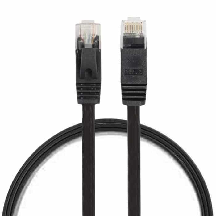 0,5 m CAT6 Ultradünnes flaches Ethernet-Netzwerk-LAN-Kabel, Patchkabel RJ45, Length: 0.5m – Bild 1