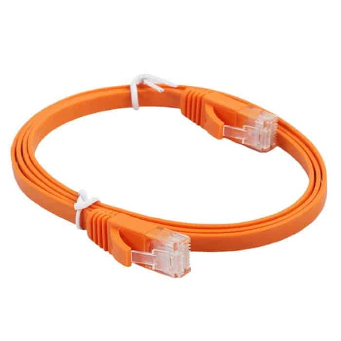 1 m CAT6 Ultradünnes flaches Ethernet-Netzwerk-LAN-Kabel, Patchkabel RJ45, Length: 1m – Bild 2