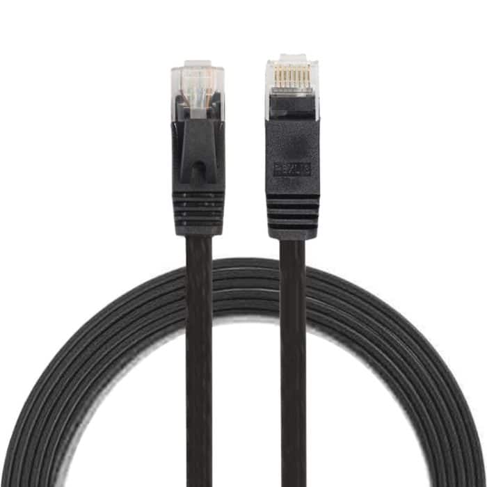 1,8 m CAT6 Ultradünnes flaches Ethernet-Netzwerk-LAN-Kabel, Patchkabel RJ45, Length: 1.8m – Bild 1