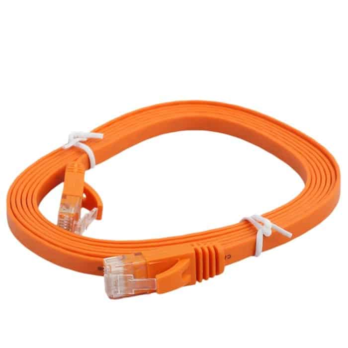 2 m CAT6 Ultradünnes flaches Ethernet-Netzwerk-LAN-Kabel, Patchkabel RJ45, Length: 2m – Bild 2