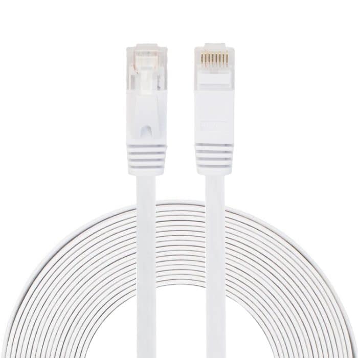 8 m CAT6 Ultradünnes flaches Ethernet-Netzwerk-LAN-Kabel, Patchkabel RJ45 – Bild 1