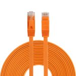 10 m CAT6 Ultradünnes flaches Ethernet-Netzwerk-LAN-Kabel, Patchkabel RJ45, Length: 10m