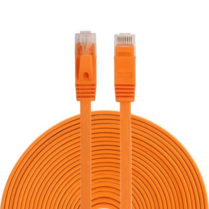 15 m CAT6 Ultradünnes flaches Ethernet-Netzwerk-LAN-Kabel, Patchkabel RJ45, Length: 15m