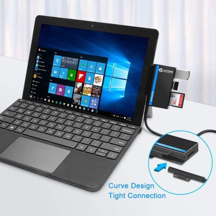 ROCKETEK RT-SGO727 USB 3.0 + USB 2.0 + Micro-USB-Schnittstellen-Hub für Microsoft Surface Go mit 2 TF-Karten- und SD-Kartensteckplätzen – Bild 7