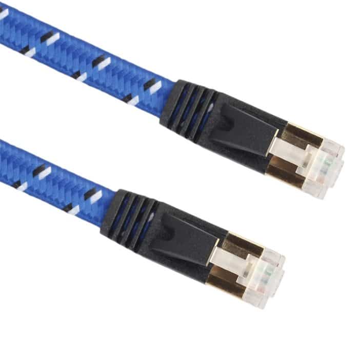 3 m vergoldetes CAT-7 10-Gigabit-Ethernet-Ultra-Flat-Patchkabel für Modemrouter LAN-Netzwerk, gebaut mit abgeschirmtem RJ45-Anschluss – Bild 3