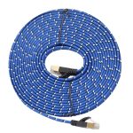 10 m vergoldetes CAT-7 10-Gigabit-Ethernet-Ultraflach-Patchkabel für Modemrouter LAN-Netzwerk, gebaut mit abgeschirmtem RJ45-Anschluss – Bild 2