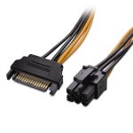 20 cm SATA 15 Pin bis 6 Pin PCI Express Grafikkarte Sata Stromkabel – Bild 3