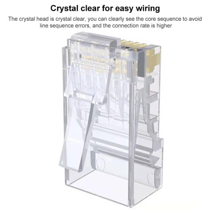 10 Stück Cat6e Unshielded Pass Through RJ45 Connector Modular Plug – Bild 6