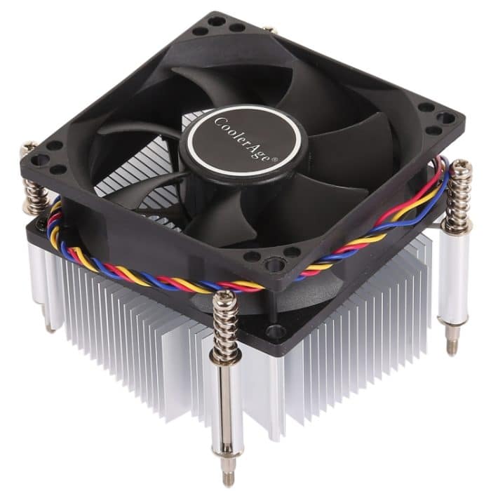 4Pin CPU Cooler Mute Silent Fan Kühlkörper für Intel 1155/1151 / i3 / i5 – Bild 4