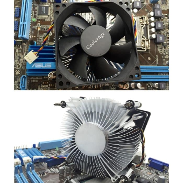 4Pin CPU Cooler Mute Silent Fan Kühlkörper für Intel 1155/1151 / i3 / i5 – Bild 8