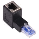RJ45 männlich an weiblicher Konverter 90 Grad Erweiterungsadapter für CAT5 CAT6 CAT6 LAN Ethernet-Netzwerkkabel