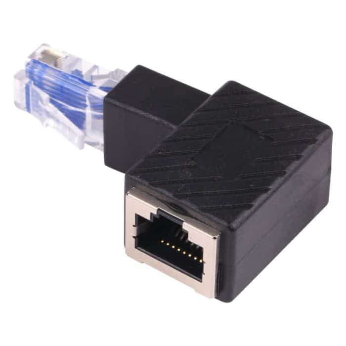 RJ45 männlich an weiblicher Konverter 90 Grad Erweiterungsadapter für CAT5 CAT6 CAT6 LAN Ethernet-Netzwerkkabel – Bild 2