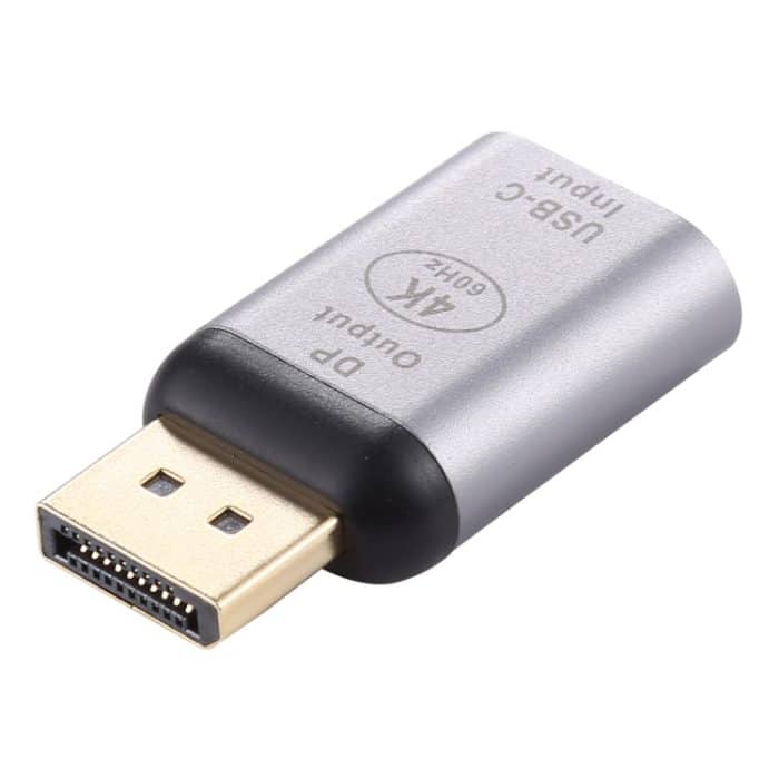 Typ-C/USB-C-Buchse auf Big-DP-Stecker, Adapter aus Aluminiumlegierung, Type-C Female to Big DP Male – Bild 1