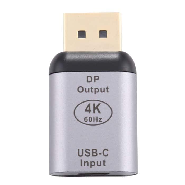 Typ-C/USB-C-Buchse auf Big-DP-Stecker, Adapter aus Aluminiumlegierung, Type-C Female to Big DP Male – Bild 4