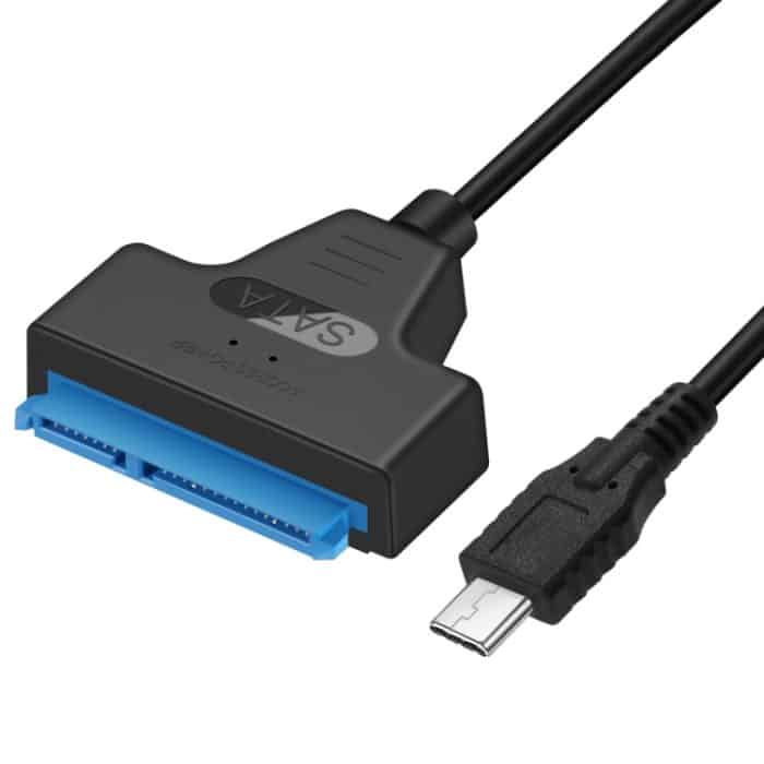 USB-C / Typ C 3.1 Stecker auf SATA (15 Pin + 7 Pin) HDD Datenkonverterkabel, Länge: 20 cm – Bild 2