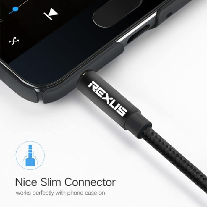 REXLIS 3629 3,5-mm-Autoradio-Autoradio Vergoldete Buchse AUX-Audiokabel für 3,5-mm-AUX-Standard-Digitalgeräte, Länge: 1,8 m – Bild 6