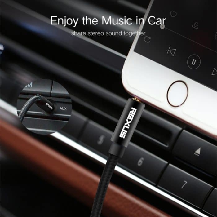 REXLIS 3629 3,5-mm-Autoradio-Autoradio Vergoldete Buchse AUX-Audiokabel für 3,5-mm-AUX-Standard-Digitalgeräte, Länge: 1,8 m – Bild 7
