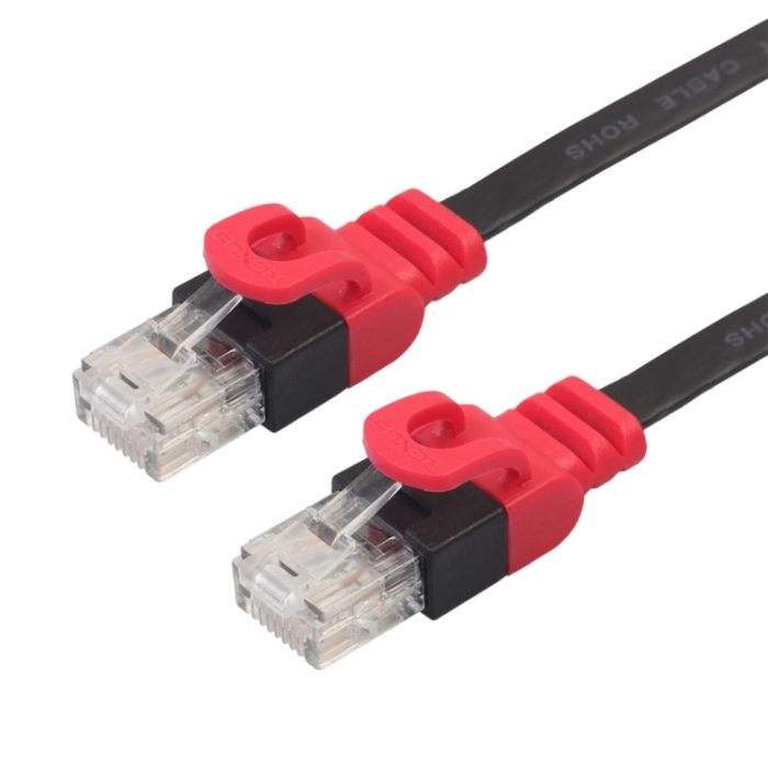 REXLIS CAT6-3 CAT6 Flat Ethernet Ungeschirmtes Gigabit RJ45-Netzwerk-LAN-Kabel, Länge: 0,5 m – Bild 3