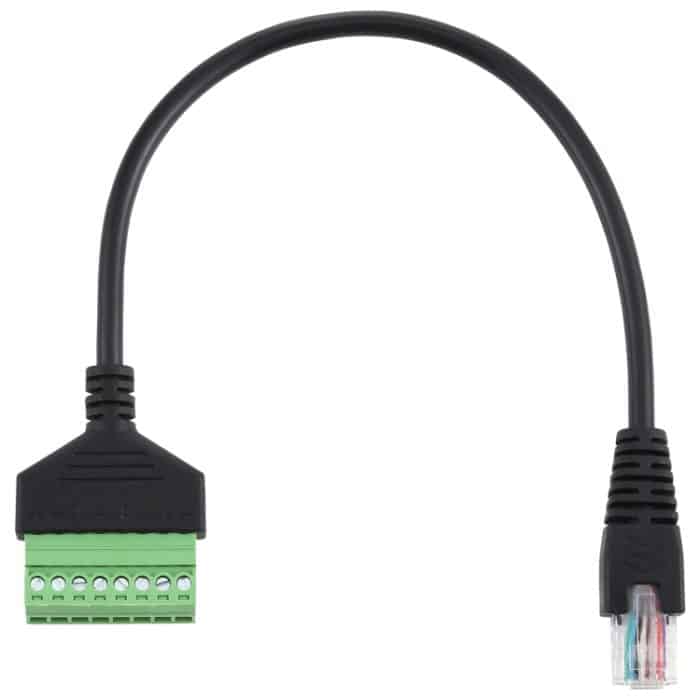 RJ45-Stecker an 8-polige steckbare Klemmen Lötfreier USB-Stecker Lötfreier Anschlussadapterkabel, Länge: 30 cm – Bild 3