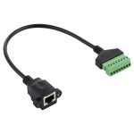 RJ45-Buchse an 8-polige steckbare Klemmen Lötfreier USB-Stecker Lötfreier Anschlussadapterkabel, Länge: 30 cm – Bild 2