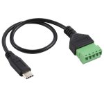 USB-C / Typ C-Stecker auf 5-polige steckbare Anschlüsse Lötfreier USB-Anschluss Lötfreier Anschlussadapterkabel, Länge: 30 cm – Bild 2