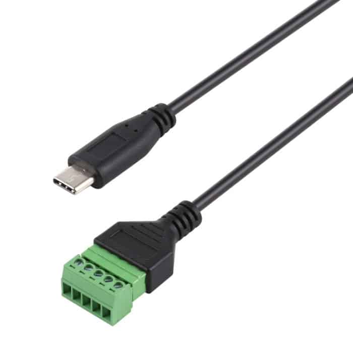 USB-C / Typ C-Stecker auf 5-polige steckbare Anschlüsse Lötfreier USB-Anschluss Lötfreier Anschlussadapterkabel, Länge: 30 cm – Bild 4
