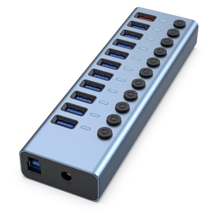 PC5530.jpg 11 in 1 USB 3.0-Nabe-Splitter mit unabhängiger Switch & 12V 4A-Stromversorgung – Bild 1