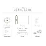 VEIKK S640 6x4 Zoll 5080 LPI Elektronisches Grafiktablett – Bild 11