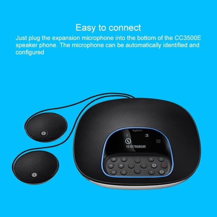 Logitech CC3500e Erweitertes Mikrofon STMP100 Konferenzsystem Omnidirektionales Mikrofon – Bild 3