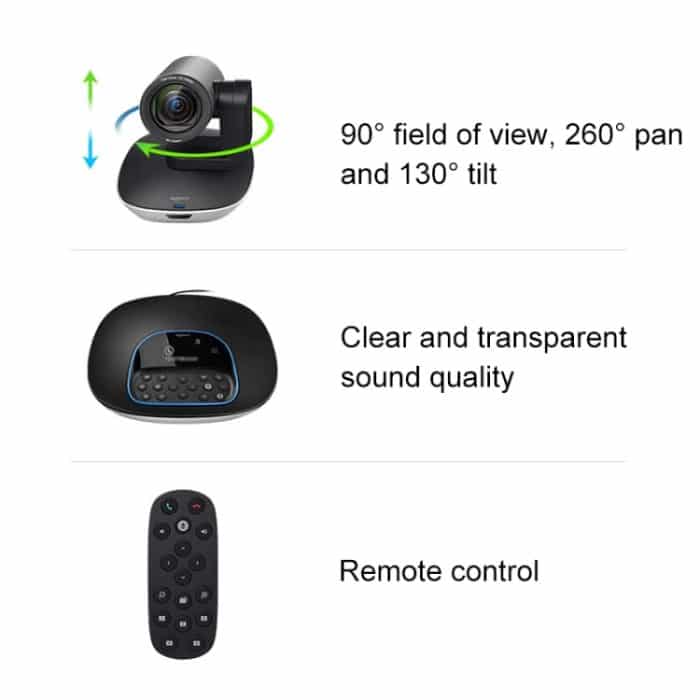 Logitech CC3500E HD 1080P Online-Klasse Video Business Teleconference-Kamera, EU-Stecker – Bild 4