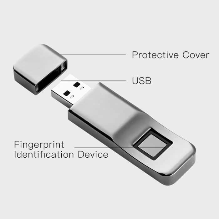P1 Hochgeschwindigkeits-USB 3.0 32 GB Fingerabdruckverschlüsselung Flash-Disk USB-Speicherstick Pen-Laufwerk U DISK, Schreiben: 75 MB / s, Lesen: 135 MB / s – Bild 3