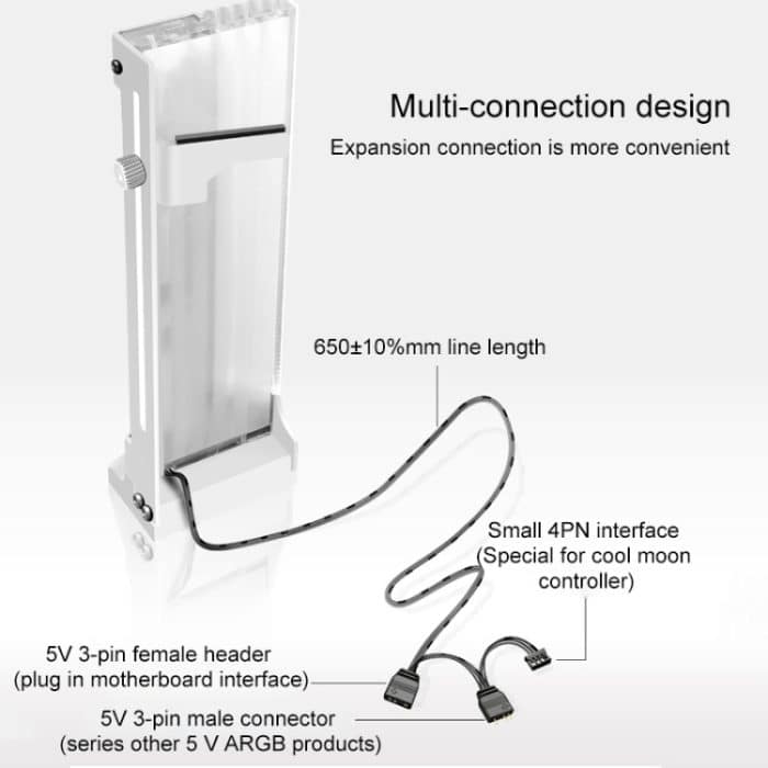 COOLMOON CM-GH2 5V ARGB GPU-Halter – Bild 4