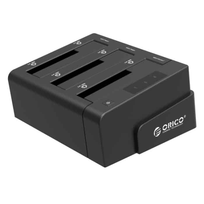 ORICO 6638US3-C 3-fach USB 3.0 Typ B zu SATA Externe Festplattenbox Aufbewahrungskoffer Festplatten-Dockingstation / Duplikator für 2,5 Zoll / 3,5 Zoll SATA HDD / SSD – Bild 2