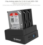 ORICO 6638US3-C 3-fach USB 3.0 Typ B zu SATA Externe Festplattenbox Aufbewahrungskoffer Festplatten-Dockingstation / Duplikator für 2,5 Zoll / 3,5 Zoll SATA HDD / SSD – Bild 7