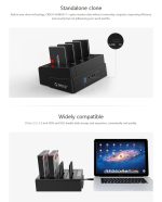ORICO 6648US3-C-V1 4-fach USB 3.0 Typ B zu SATA Externe Festplattenbox Aufbewahrungskoffer Festplatten-Dockingstation / Duplikator für 2,5 Zoll / 3,5 Zoll SATA HDD / SSD – Bild 9