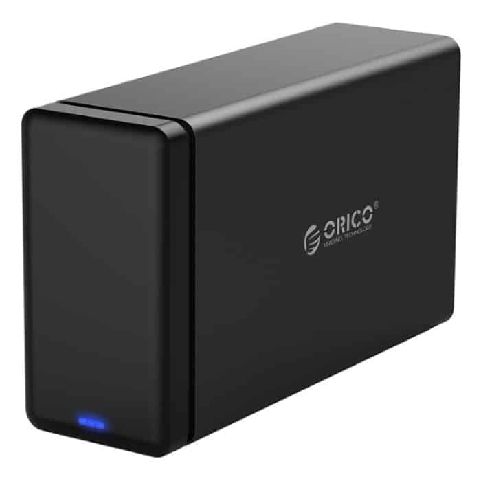ORICO NS200-C3 USB-C / Typ C 3.1 bis SATA mit 2 Einschüben Externe Festplattenbox Aufbewahrungsbox Festplatten-Dock für 3,5-Zoll-SATA-Festplatte, Unterstützung des UASP-Protokolls – Bild 2