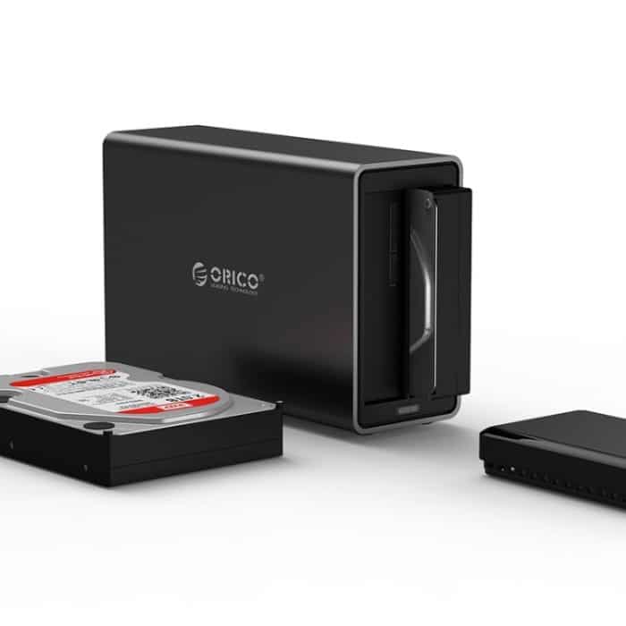 ORICO NS200-C3 USB-C / Typ C 3.1 bis SATA mit 2 Einschüben Externe Festplattenbox Aufbewahrungsbox Festplatten-Dock für 3,5-Zoll-SATA-Festplatte, Unterstützung des UASP-Protokolls – Bild 3