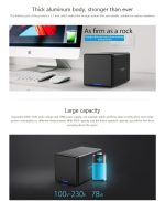 ORICO NS400-U3 4-fach USB 3.0 Typ B zu SATA Externe Festplattenbox Aufbewahrungskoffer Festplatten-Dock für 3,5-Zoll-SATA-Festplatte, unterstützt UASP-Protokoll – Bild 9