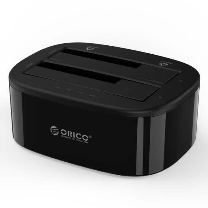 PC5930.jpg ORICO 6228US3-C 1 zu 1 Klon 2 Schacht USB 3.0 Typ B zu SATA Externer Speicher Festplatten-Dock für 2,5 Zoll / 3,5 Zoll SATA HDD / SSD – Bild 1