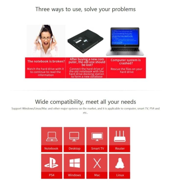 ORICO 6228US3-C 1 zu 1 Klon 2 Schacht USB 3.0 Typ B zu SATA Externer Speicher Festplatten-Dock für 2,5 Zoll / 3,5 Zoll SATA HDD / SSD – Bild 8