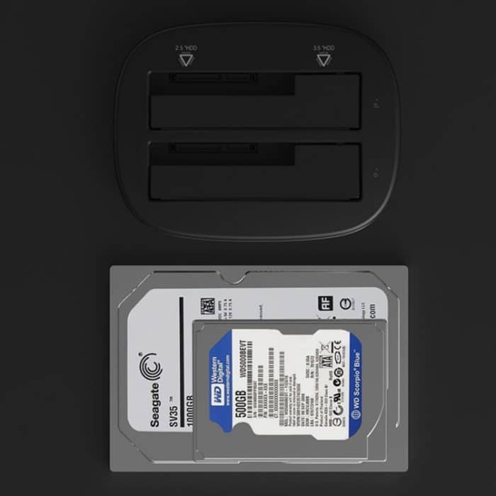 ORICO 6228US3 2,5 / 3,5-Zoll-SATA-Festplatte / SSD 2-fach USB 3.0-Festplatten-Dock – Bild 6