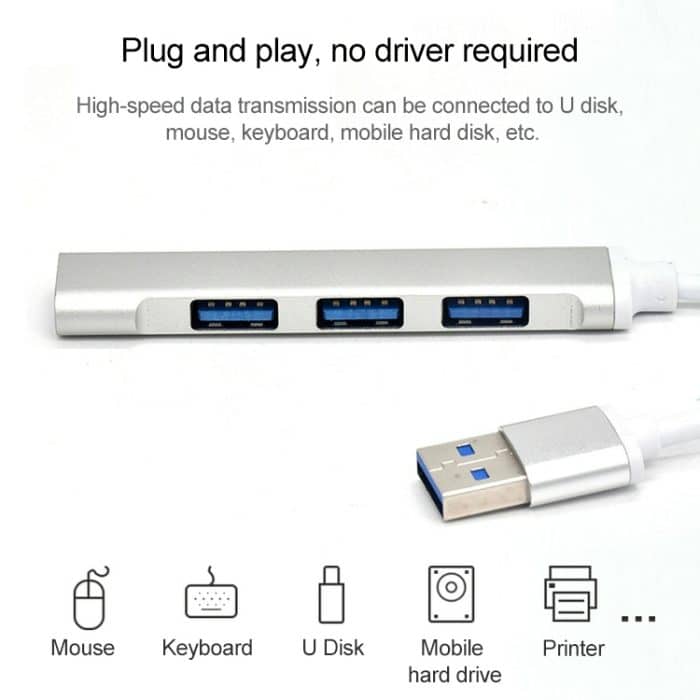 A-809 4 x USB 3.0 auf USB 3.0 HUB-Adapter aus Aluminiumlegierung, A-809 – Bild 6