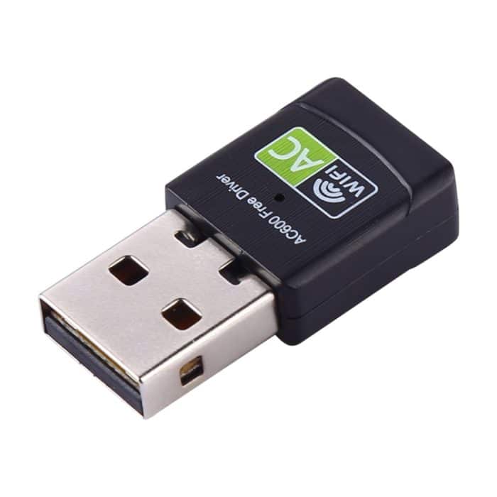 AC600Mbps 2,4 GHz & 5 GHz Dualband USB 2.0 WiFi Free Drive Adapter Externe Netzwerkkarte – Bild 2