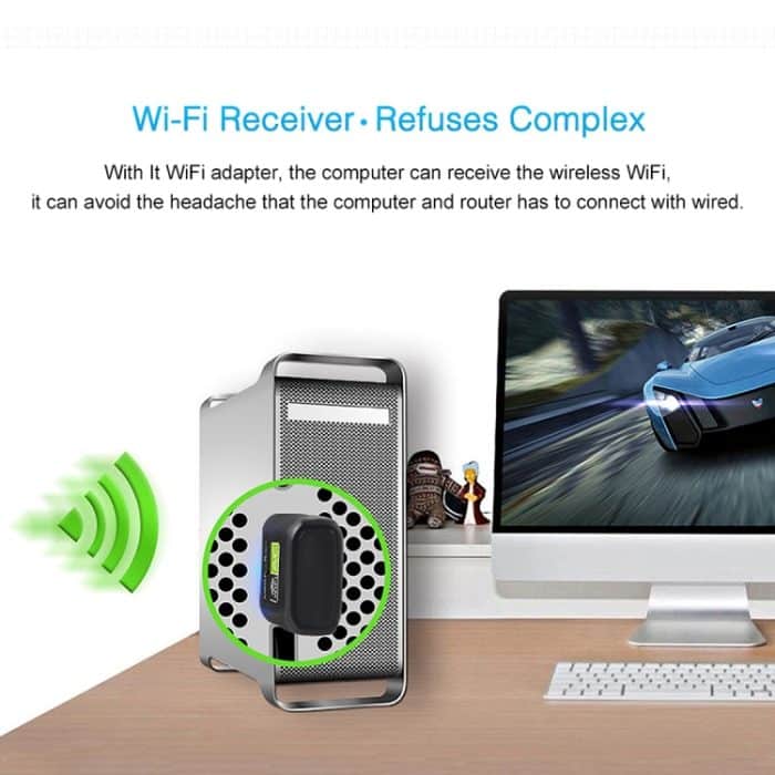 AC600Mbps 2,4 GHz & 5 GHz Dualband USB 2.0 WiFi Free Drive Adapter Externe Netzwerkkarte – Bild 8