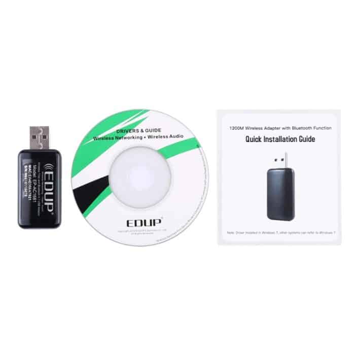 EDUP EP-AC1681 2 in 1 AC1200 Mbit / s 2,4 GHz & 5,8 GHz Dualband-USB-WLAN-Adapter Externe Netzwerkkarte mit Bluetooth 4.1-Funktion – Bild 5