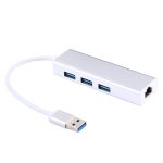 Aluminium Shell 3 USB3.0-Anschlüsse HUB + USB3.0 Gigabit-Ethernet-Adapter