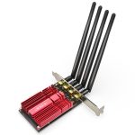 EDUP 9633-800 AC1900 Mbit / s 2,4 GHz & 5 GHz Dualband PCI-Express Adapter 4 Antenne Externe Netzwerkkarte