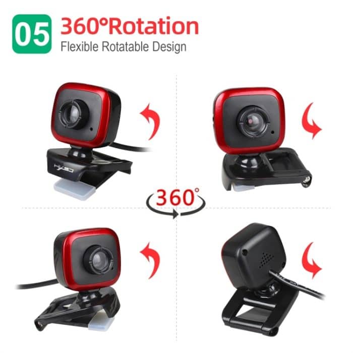 HXSJ A849 480P verstellbare 360-Grad-HD-Video-Webcam-PC-Kamera mit Mikrofon – Bild 7